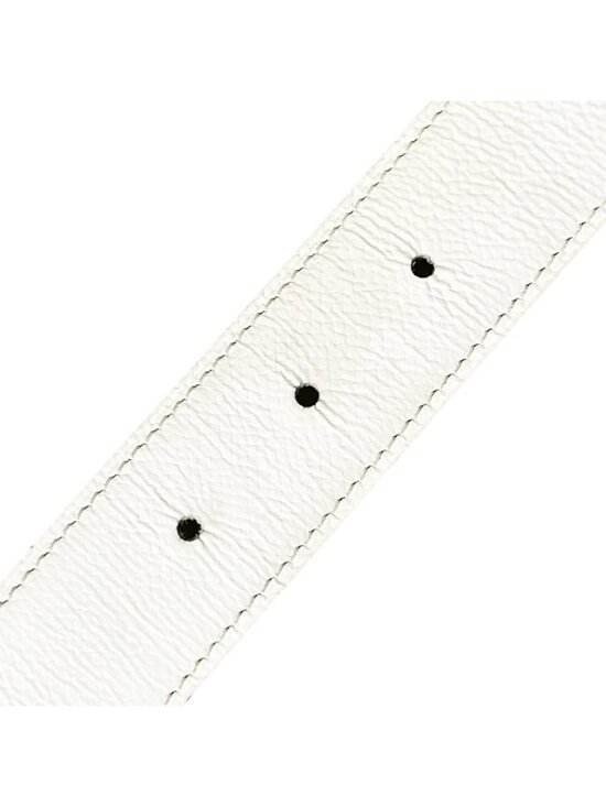 Hermes Evelyne Leather Brown White Belt Silver